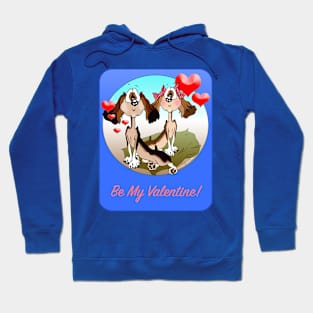 SPANIEL Valentine Cartoon. Hoodie